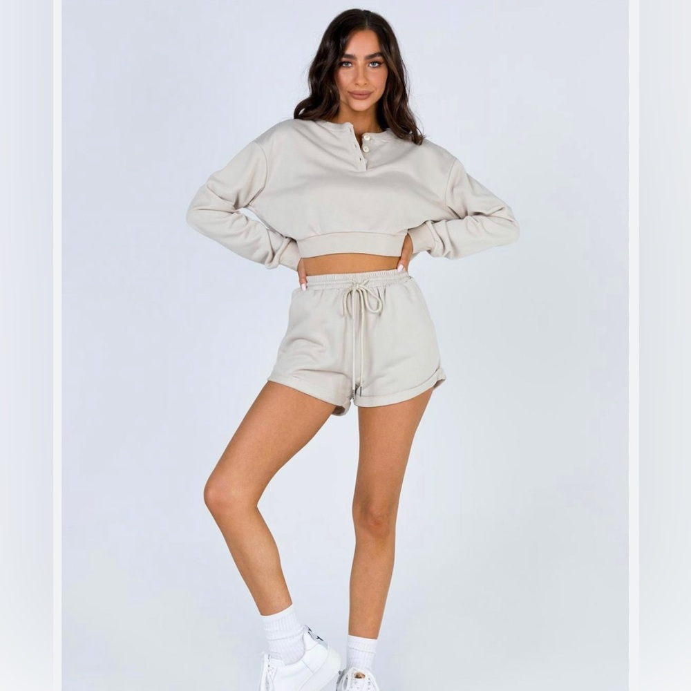 Princess Polly Womens Rise & Lounge Shorts Beige